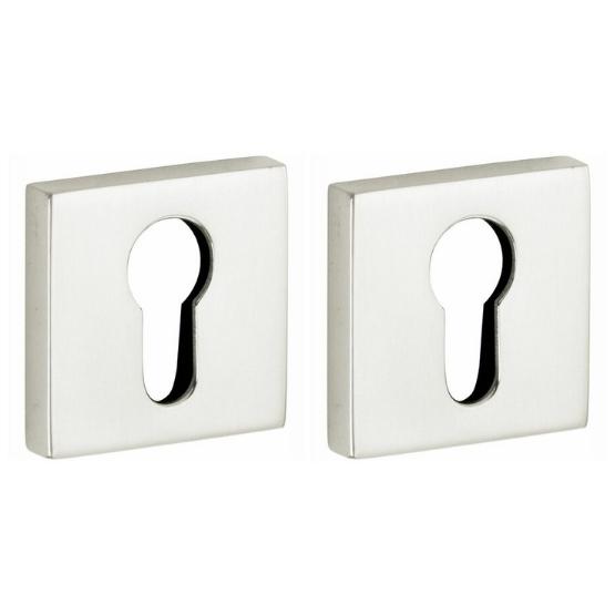 Set van twee PC-Plaatjes Bauhaus verdekt glans nikkel