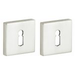 Set van twee Sleutelplaatjes Bauhaus verdekt glans nikkel