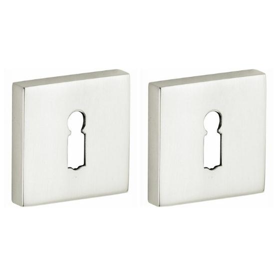 Set van twee Sleutelplaatjes Bauhaus verdekt glans nikkel