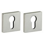 Set van twee PC-Plaatjes Bauhaus verdekt mat nikkel ongelakt