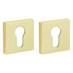 Set van twee PC-Plaatjes Bauhaus verdekt messing ongelakt