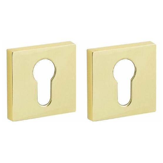 Set van twee PC-Plaatjes Bauhaus verdekt messing ongelakt