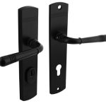 Intersteel achterdeurbeslag Helena kruk/kruk PC72 met kerntrek beveiliging zwart