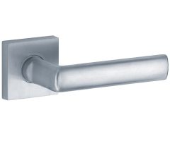 Deurklink op geveerd rozet verdekt Padania mat chroom