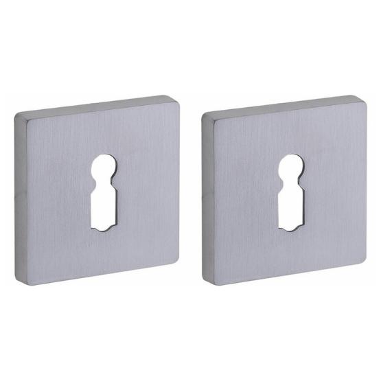 Set van twee Sleutelplaatjes Bauhaus verdekt mat chroom