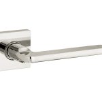 Deurklink op geveerd rozet verdekt Piatto glans nikkel