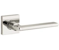 Deurklink op geveerd rozet verdekt Piatto glans nikkel