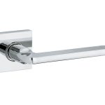 Deurklink op geveerd rozet verdekt Piatto glans chroom