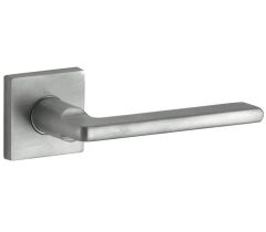 Deurklink op geveerd rozet verdekt Piatto mat nikkel ongelakt