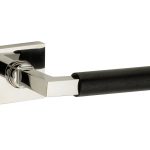 Deurklink op geveerd rozet verdekt Bauhaus ebben glans nikkel