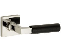 Deurklink op geveerd rozet verdekt Bauhaus ebben glans nikkel