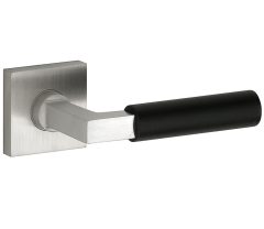 Deurklink op geveerd rozet verdekt Bauhaus ebben mat nikkel ongelakt