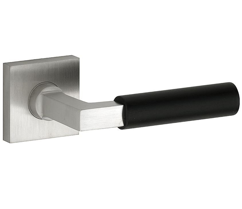 Deurklink op geveerd rozet verdekt Bauhaus ebben mat nikkel ongelakt