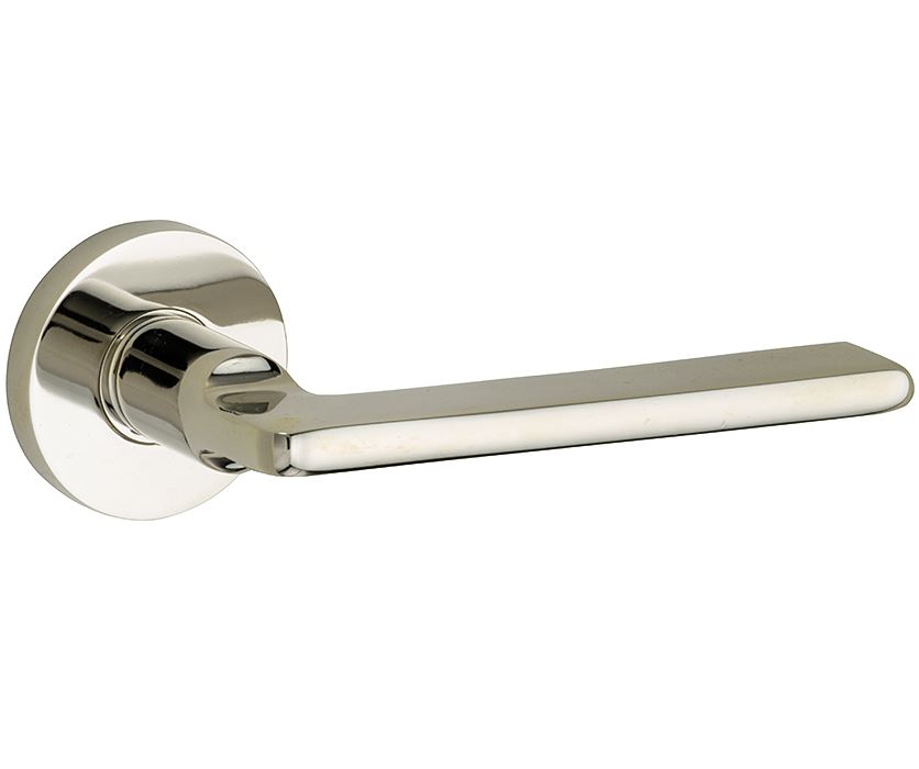 Deurklink op geveerd rozet Piatto/Vivo glans nikkel