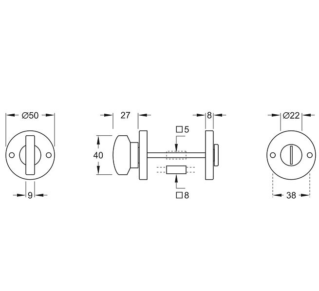 WC-Sluiting 5-8 mm Piatto glans chroom - Afbeelding 2