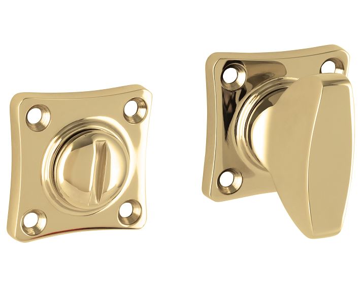 WC-Sluiting 5-8 mm Vierkant messing gelakt