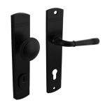 Intersteel voordeurbeslag Helena knop/kruk PC92 met kerntrek beveiliging zwart