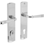 Intersteel achterdeurbeslag Helena kruk/kruk PC92 met kerntrek beveiliging chroom