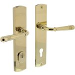 Intersteel achterdeurbeslag Helena kruk/kruk PC92 met kerntrek beveiliging messing PVD