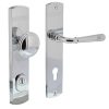 Intersteel voordeurbeslag Helena knop/kruk PC92 met kerntrek beveiliging chroom