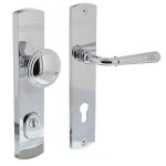 Intersteel voordeurbeslag Helena knop/kruk PC92 met kerntrek beveiliging chroom