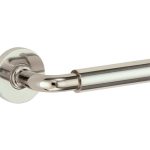 Deurklink op geveerd rozet Frankfurt/Vivo glans nikkel