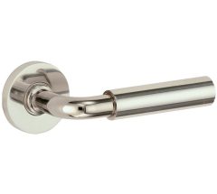 Deurklink op geveerd rozet Frankfurt/Vivo glans nikkel