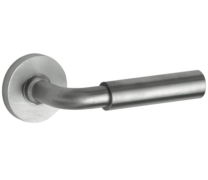 Deurklink op geveerd rozet Frankfurt/Vivo mat nikkel ongelakt