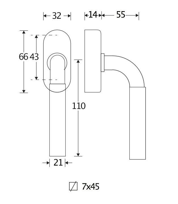 Draaikiepgarnituur Frankfurt/Elegant messing ongelakt - Afbeelding 2