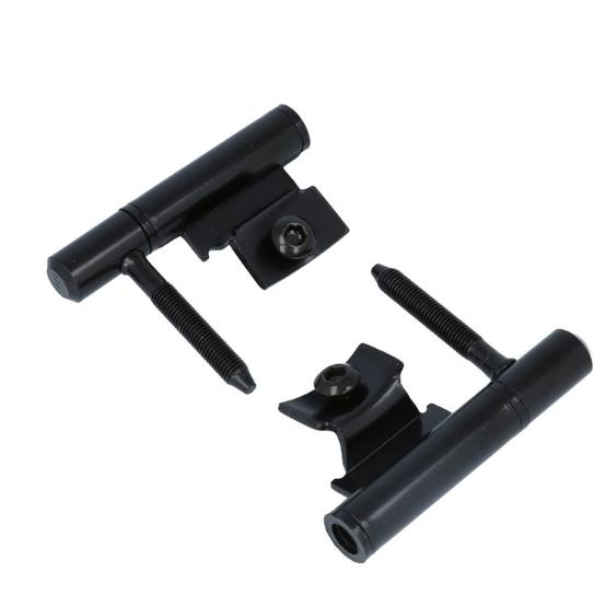 Starx inboorpaumelle voor stalen kozijnen vernikkeld 78 x 14 mm zwart