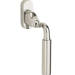 SKG2 Draaikiepgarnituur afsluitbaar Frankfurt/Smal Rechts glans nikkel