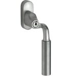 SKG2 Draaikiepgarnituur afsluitbaar Frankfurt/Smal Rechts mat nikkel ongelakt