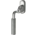 SKG2 Draaikiepgarnituur afsluitbaar Frankfurt/Smal Links mat nikkel ongelakt