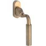 SKG2 Draaikiepgarnituur afsluitbaar Frankfurt/Smal Rechts messing antiek