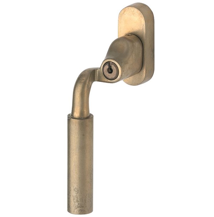 SKG2 Draaikiepgarnituur afsluitbaar Frankfurt/Smal Links messing antiek