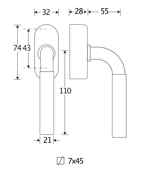 SKG2 Draaikiepgarnituur afsluitbaar Frankfurt/Elegant glans nikkel - Afbeelding 2