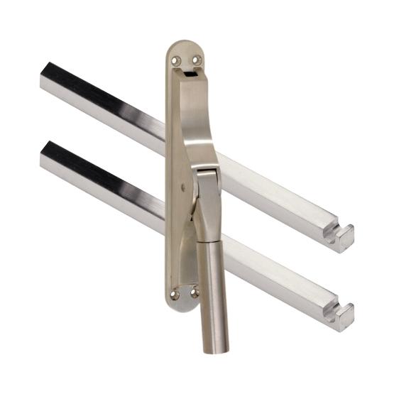 Pomp-espagnolet Frankfurt mat nikkel Ongelakt Inclusief 2 Stangen