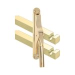 Pomp-espagnolet Frankfurt messing Ongelakt Inclusief 2 Stangen