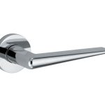 Deurklink op geveerd rozet Wig/Vivo glans chroom