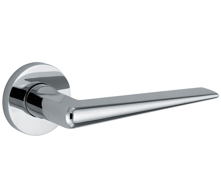 Deurklink op geveerd rozet Wig/Vivo glans chroom