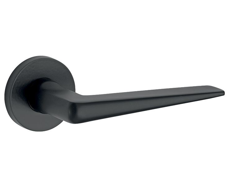 Deurklink op geveerd rozet Wig/Vivo mat zwart