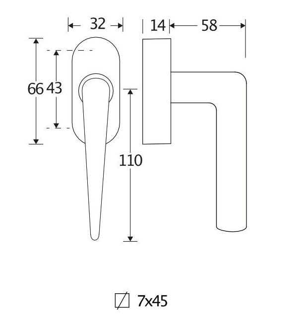 Draaikiepgarnituur Wig/Elegant glans chroom - Afbeelding 2