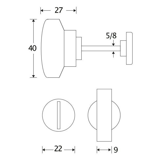 WC olive 5-8 mm Piatto mat zwart - Afbeelding 2
