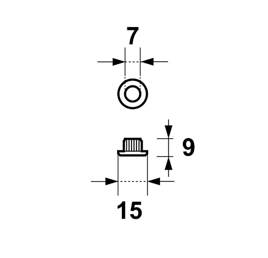 10 AXA lagers Easyfix kunststof zwart - Afbeelding 2