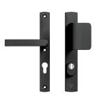 Axa Curve Plus Smal Veiligheidsbeslag PC72 met kerntrekbeveiliging knop/kruk SKG3 zwart