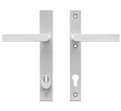 AXA Edge Plus Smal veiligheidsbeslag PC110 met kerntrekbeveiliging kruk/kruk Aluminium F1