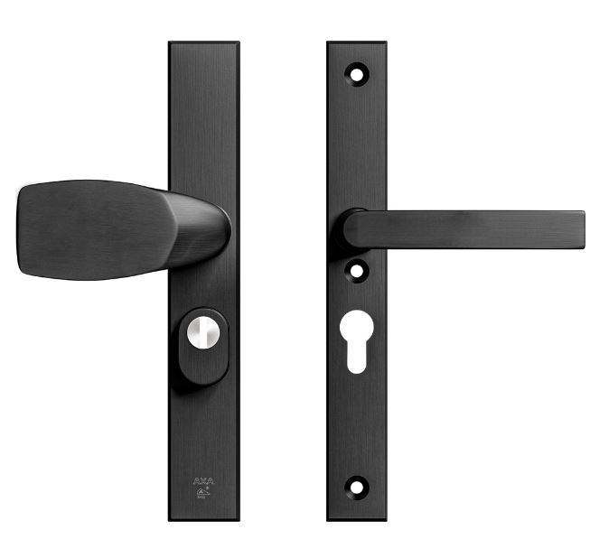 AXA Edge Plus Smal veiligheidsbeslag PC55 SKG3 met kerntrekbeveiliging Wing-greep/kruk zwart