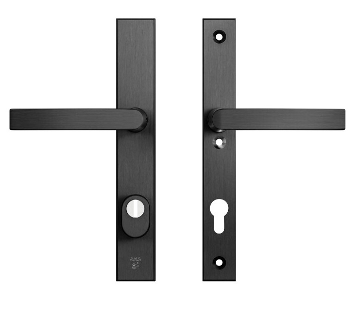 AXA Edge Plus Smal veiligheidsbeslag PC85 SKG3 met kerntrekbeveiliging kruk/kruk zwart