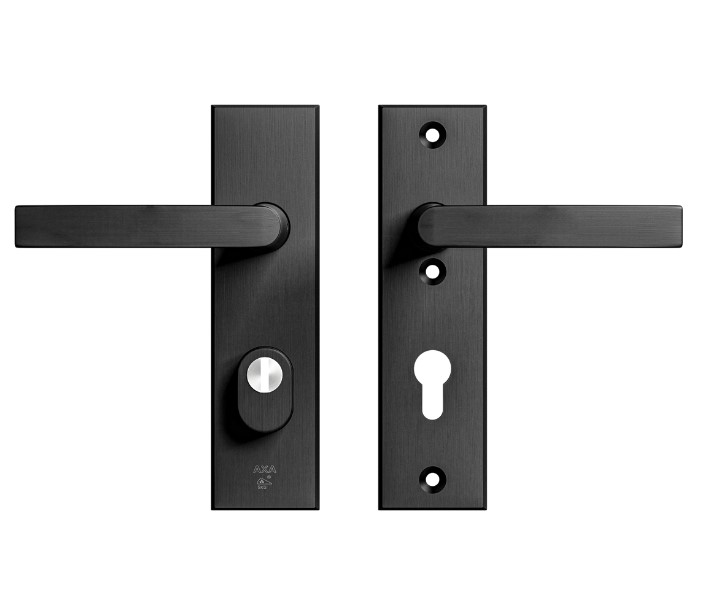 AXA Edge Plus veiligheidsbeslag kort PC72 SKG3 met kerntrekbeveiliging kruk/kruk zwart