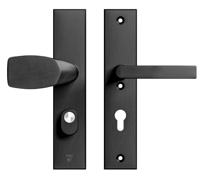 AXA Edge Plus veiligheidsbeslag PC72 SKG3 met kerntrekbeveiliging Wing-greep/kruk zwart